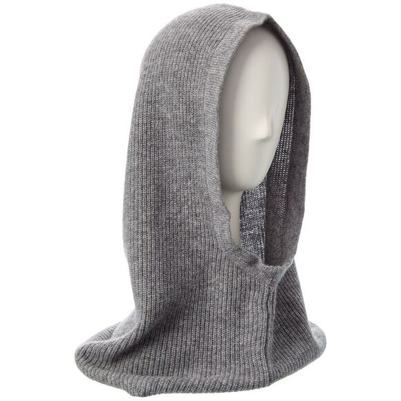 Hannah Rose Accessories - Hannah Rose Shaker Overlap Cashmere Balaclava, Blue